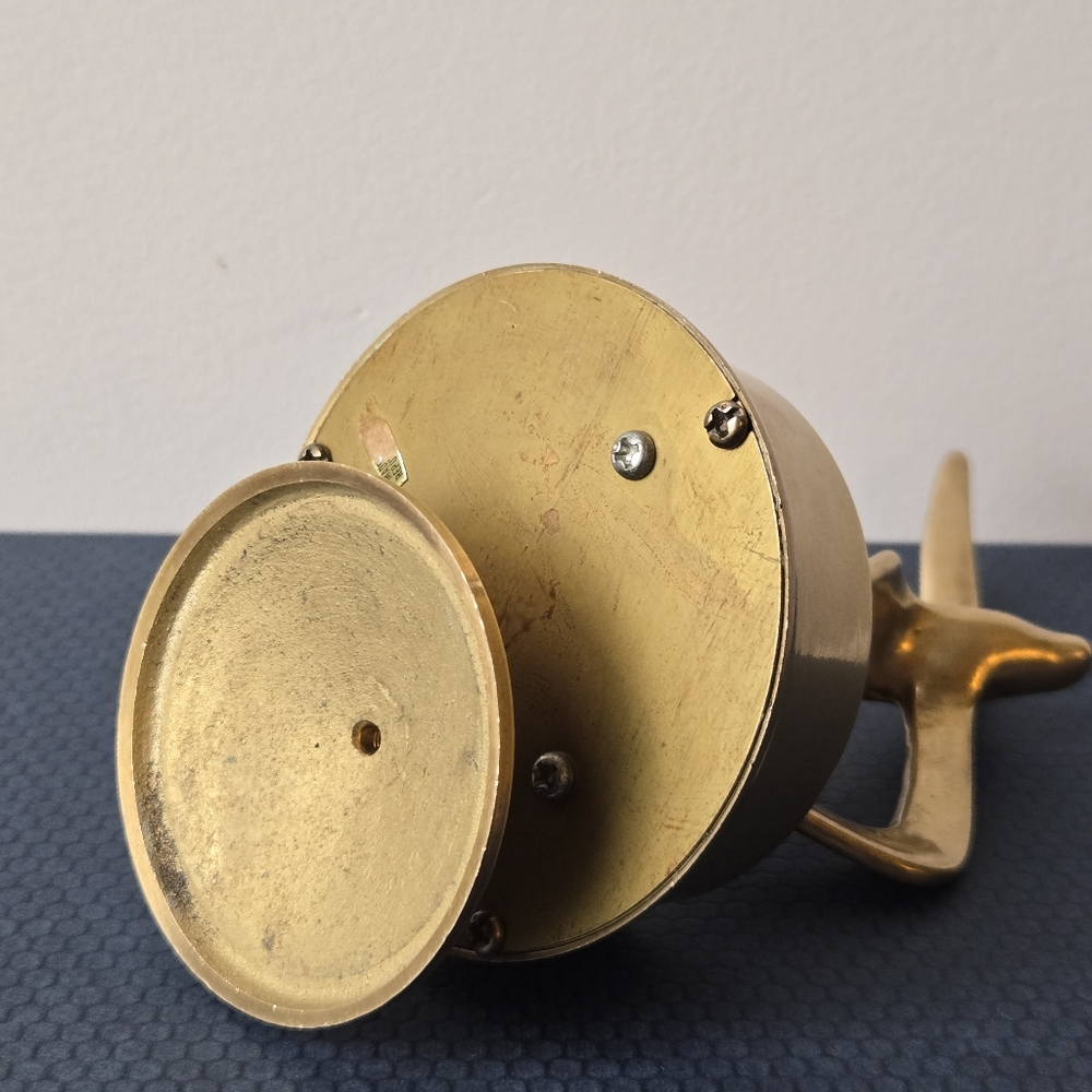 Mid-Century Modern Solid Brass Minimalist Seagull In Flight Music Box - Picture 8 of 8